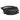 Black waist pack with front zipper pocket, webbing strap, and logo patch