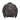 Leather bomber jacket back with ribbed hem and knit cuffs.