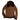 Women’s brown suede B-3 bomber jacket with dark shearling trim and full zip