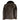 Brown lambskin jacket back view with black shearling collar and snap cuffs