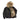 Cockpit USA N-2B goatskin jacket, black with tan camo lining and fur-trim hood