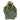 Sage green N-3B parka with tan interior and fur-trimmed hood