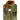 B-10 flight jacket label inside collar and tan shearling trim on olive drab