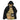 Black waxed parka open front with hood, camo lining, snap flap pockets