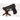 Black Beretta 92-style pistol replica with textured grip and barrel, on wooden stand