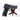 Black Beretta 92-style pistol replica on wooden display stand, front-left angle
