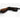 Denix pistol replica with brown ribbed wooden grip and black frame, side close-up