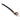 Officer sabre letter opener hilt with black grip, brass guard, and coiled detail
