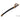 Officer sabre letter opener with black handle and brass fittings, looped lanyard