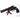 Black revolver replica with textured grip and wooden stand, side view