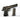Black pistol replica with detachable magazine and textured grip