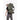 Olive 65L tactical backpack side view with large side pouch and MOLLE straps