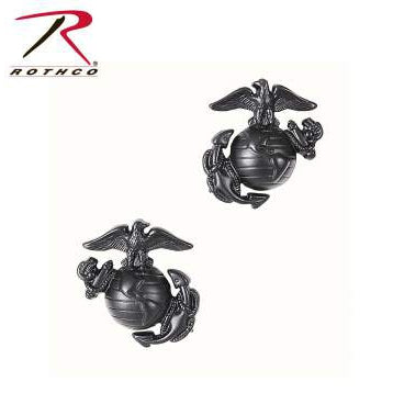 Eagle, Globe & Anchor insignia pin set, dark gunmetal-tone metal emblems