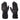 Black action gloves with textured back of hand and long cuff