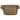 Tan concealment pouch with front zip compartment, webbing trim, and logo text