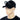 Black cap wearing LED headlight with round front lens and side mounting
