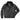 Black leather flight jacket with fur collar, front zipper and chest pockets