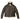 Brown sheepskin bomber jacket with shearling collar and full-zip front, button-tab cuffs