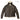 Sheepskin bomber long jacket with dark brown leather, cream shearling cuffs, zip front, neck strap
