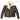 Sheepskin bomber long jacket with brown leather body, cream shearling trim, front zipper