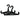 Tactical vest hanger pair with two curved hooks, black