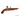 Replica flintlock pirate pistol with brown wood stock and metal barrel, side view.