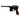 Denix pistol replica with black metal body and brown wooden grip, side view