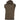 Brown sleeveless hoodie vest with full-zip front and attached hood, drawstring and pockets.