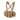 Tactical chest rig in tan color with padded shoulder straps and multiple front pouches