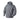 Lightweight winter jacket in gray, full-zip front with hood and stand collar