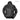 Black leather flight jacket back view with fur-lined hood collar and ribbed hem