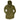 Olive hooded fishtail parka with drawstring waist, zipper front, shearling cuffs