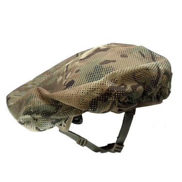 Multicam helmet cover with mesh fabric and adjustable front straps