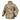 Desert camo softshell jacket with hood and full-zip front, zippered pockets