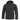 Waterproof parka in black with hood, front zipper and chest flap pockets
