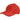 Red BB cap with curved brim and front logo patch