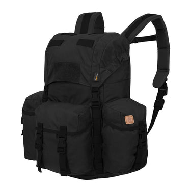 18L tactical backpack, black with padded back panel and front quick-access pockets