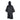 Waterproof ripstop poncho with attached hood, black, snap-front.