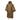 Coyote brown roll-up poncho with hood, quilted diamond pattern, drawstring hem