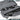 Grey rifle case with padded interior sections and elastic retaining straps for accessories