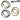 Braided trouser twist cords in assorted colors with metal snap clips