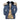 Women's N-3B parka in sapphire blue, open front showing tan camouflage lining