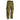 Green camo ripstop pants with cargo pockets and drawstring hem