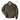 Brown lambskin leather jacket with front zipper, chest pockets, ribbed hem