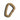 Tan tactical D-ring link with molded ridges and center hole