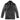 Black goatskin double-breasted naval coat with epaulets
