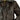 Black leather A-2 jacket sleeve and pocket detail with zipper front