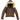 Women’s hooded suede bomber jacket with brown suede and tan faux-fur hood lining
