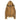 Women’s hooded suede bomber jacket in tan with cream shearling trim and belt tabs