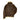 Brown B-3 bomber sheepskin jacket back view with cream shearling collar and zip